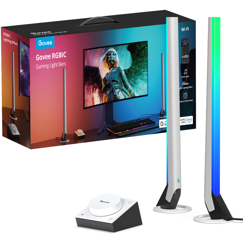 Govee LED-Lichtleisten Gaming, Wi-Fi + Bluetooth, multicolor