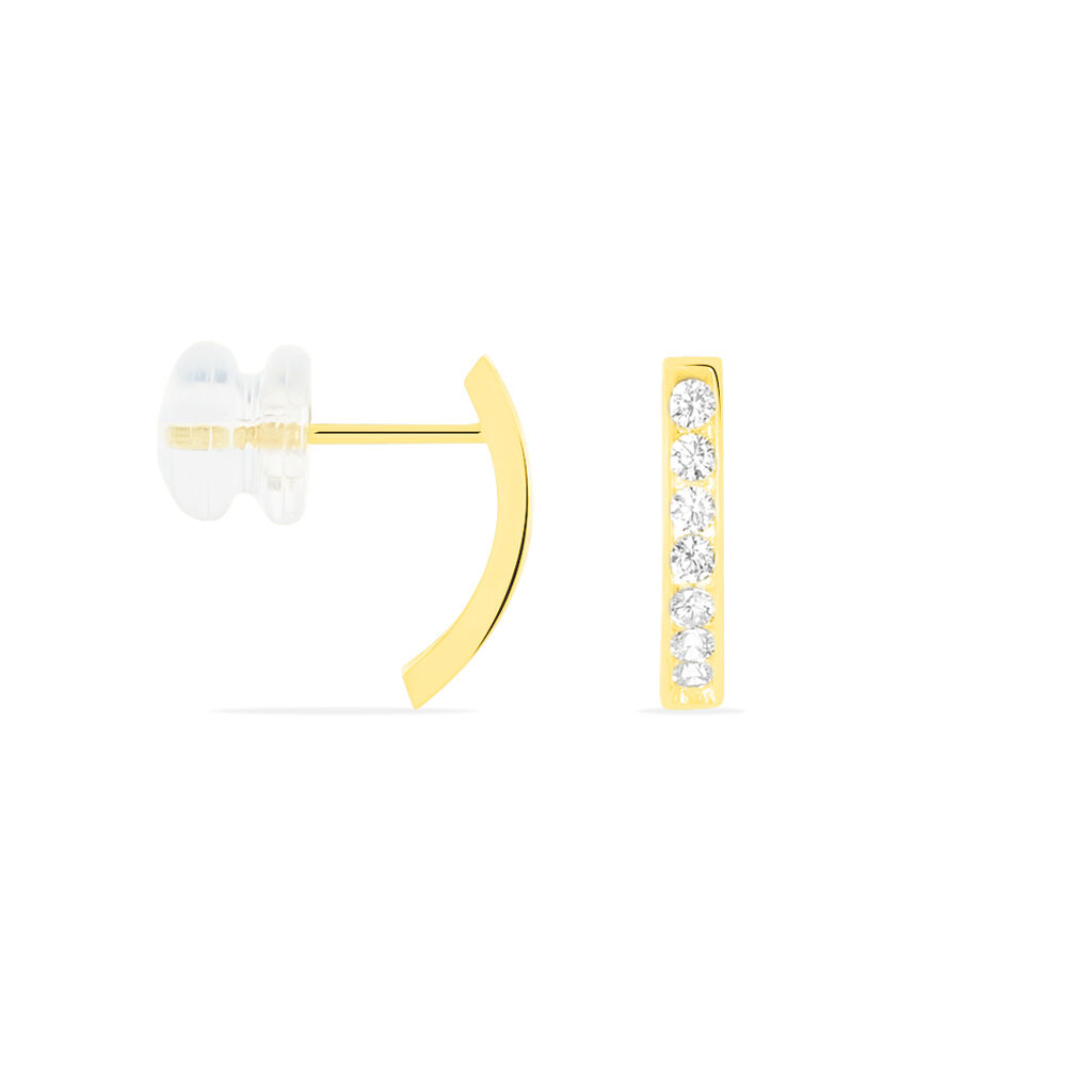Créoles Jacoba Rondes Or Jaune Oxyde De Zirconium