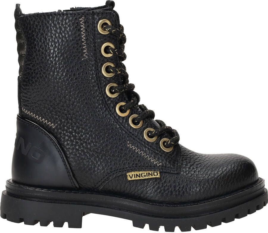 Vingino Shirley Veterboots zwart Leer Dames