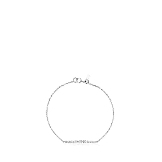 Pulseira Riviere em ouro branco com diamantes