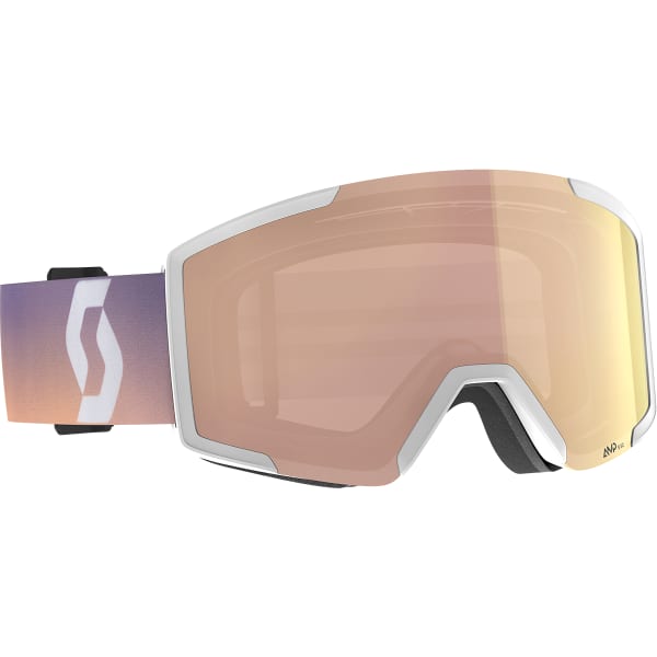Masque de ski SCOTT SHIELD WHITE/SOFT PINK ENHANCER ROSE CHROME