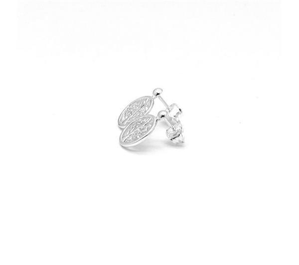 Unique And Co Sterling Silver Stud Earrings with CZ