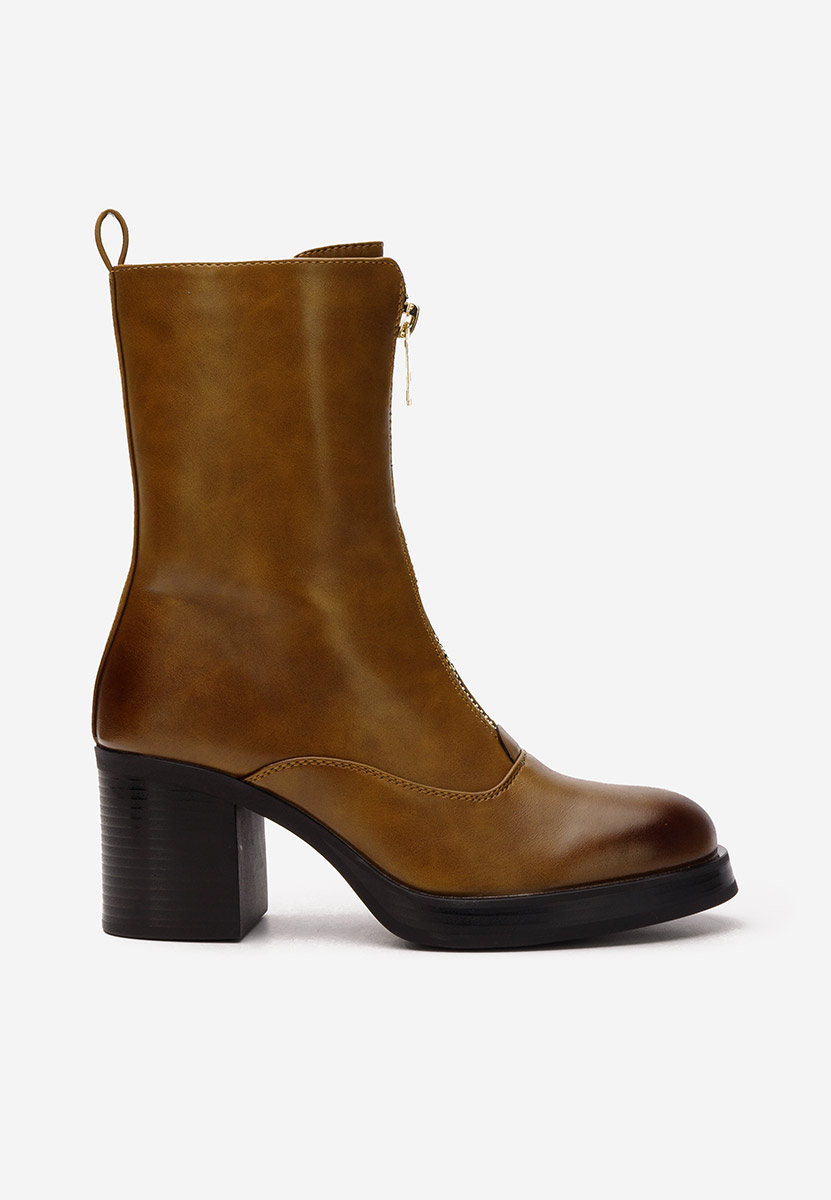 Bottines à talon chameau Rosada
