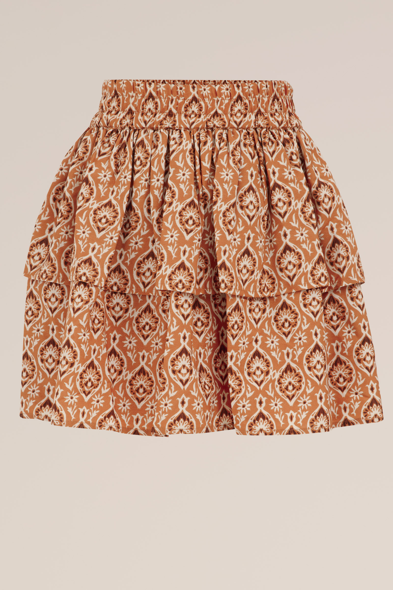 Meisjes rok met dessin WE Fashion Lichtbruin