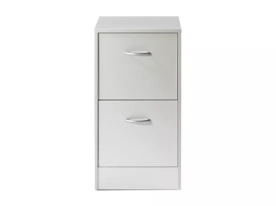 Classeur 2 Tiroirs Pour 50 Dossiers Suspendus 41,4 x 76,4 x 44 cm - Coloris: Aluminium