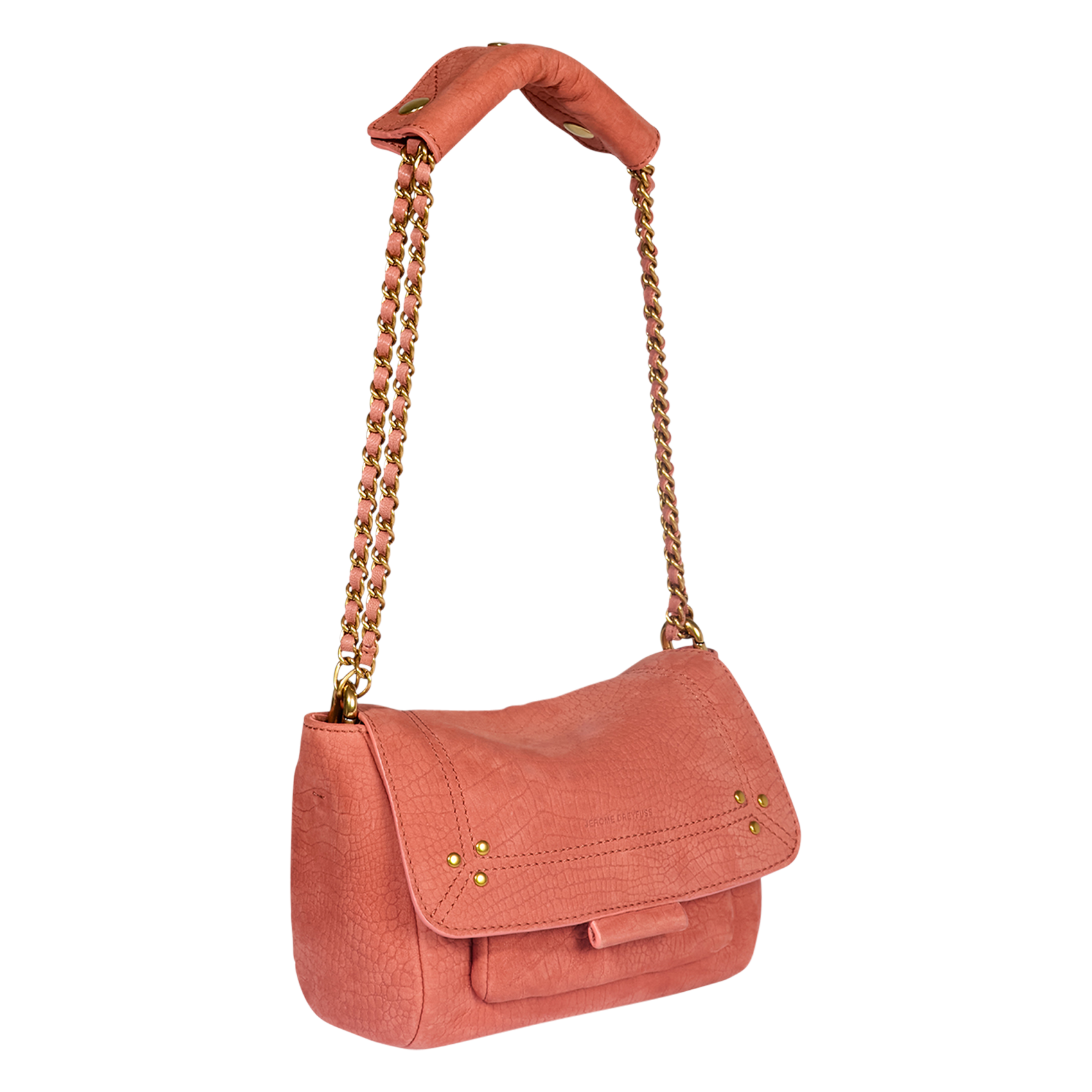 LULU S - Sac bandoulière en cuir velours | Orange