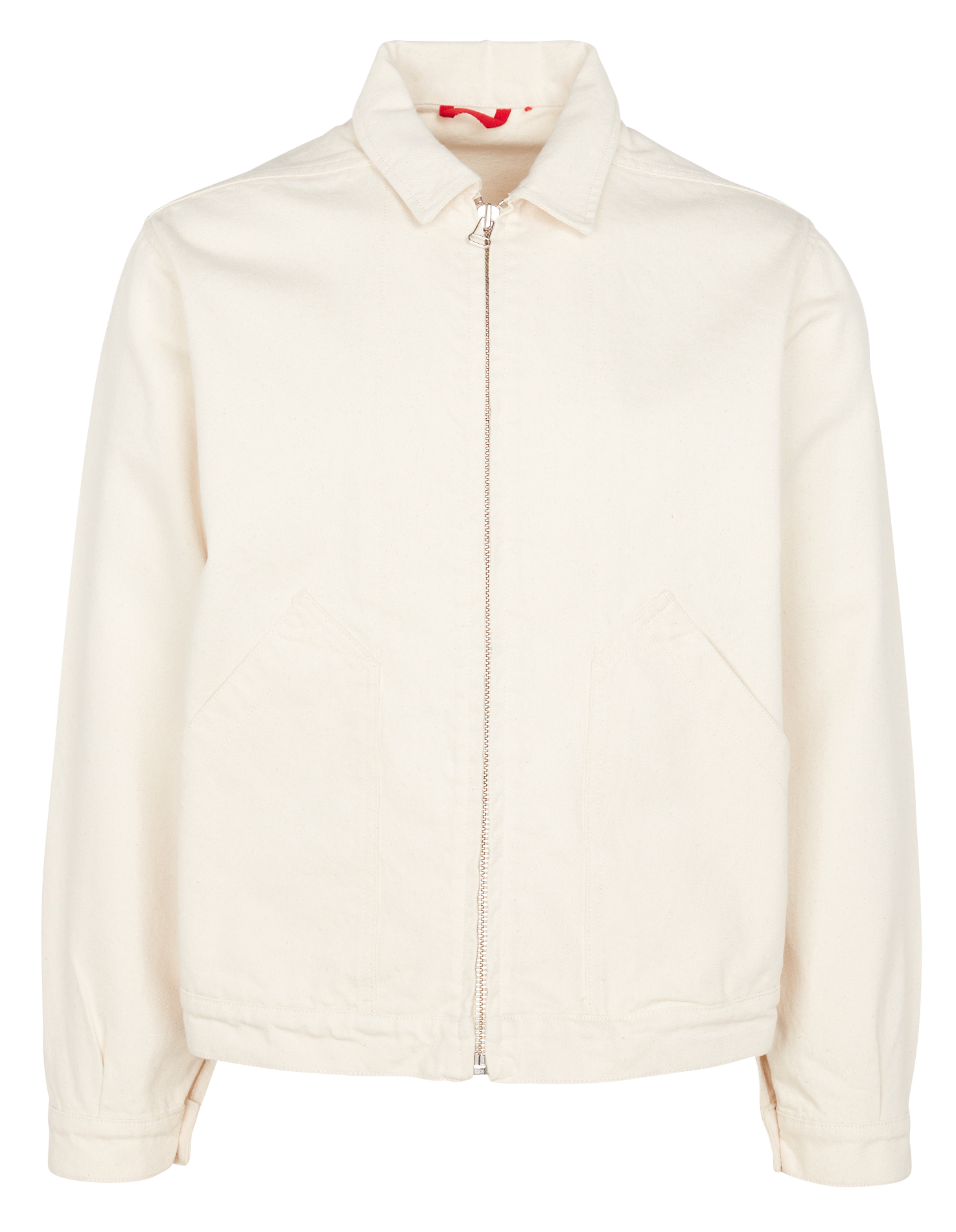 ANCELIN BOSSA - Veste zippée col classique en coton| Blanc