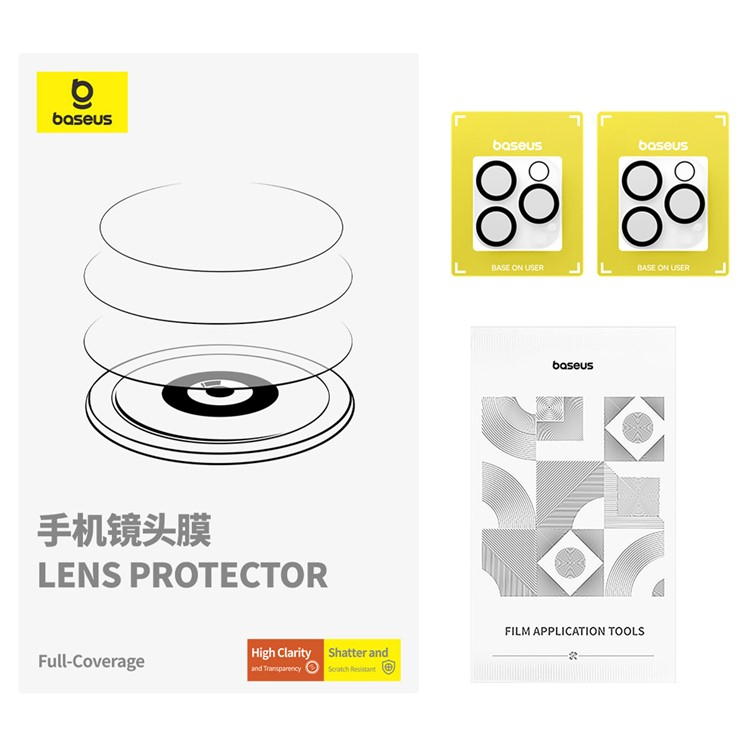 (2er Set) iPhone 16 Pro / iPhone 16 Pro Max Kamera Objektiv Protector Panzer Glas - Transparent