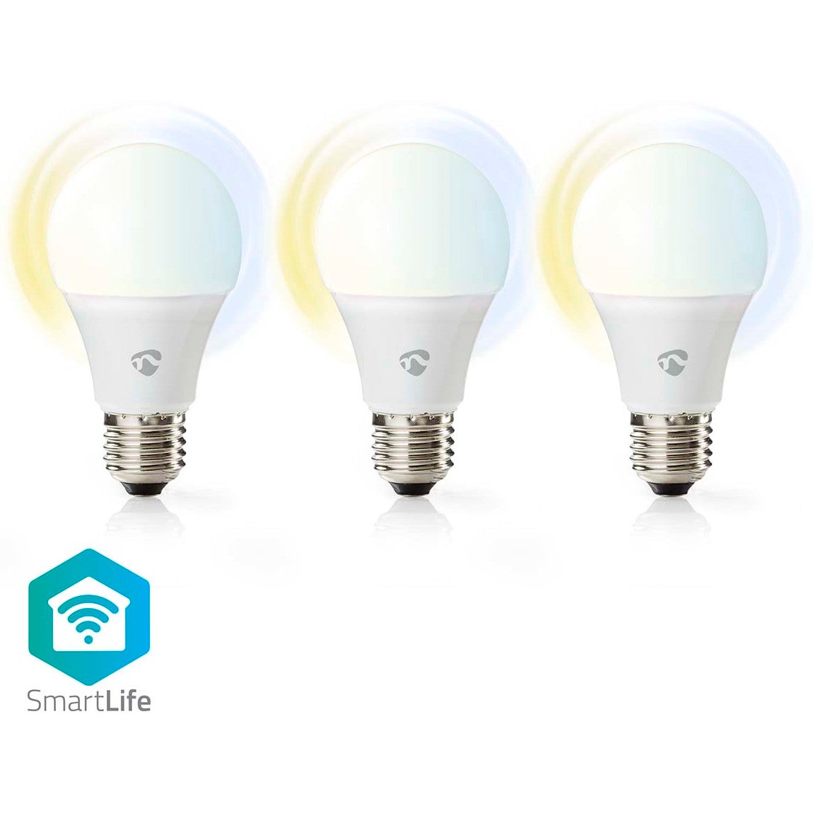 Nedis WIFILRW30E27 Smartlife LED-lamp (set van 3) E27 806lm 9W cool-warm wit