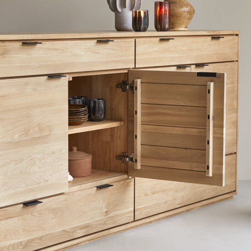 Buffet en chêne massif L 200 cm Senson