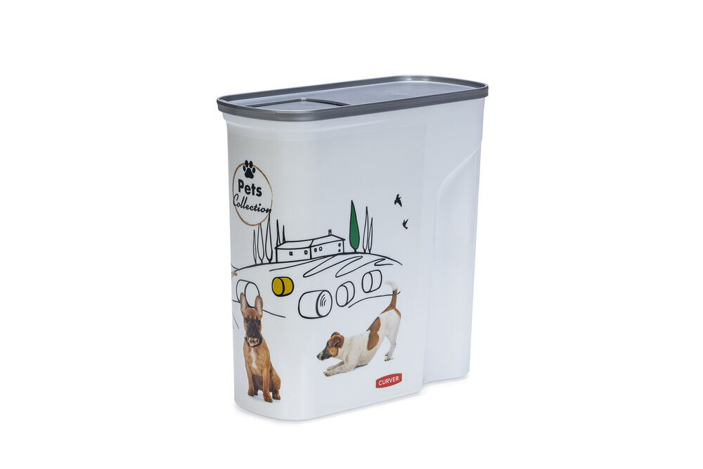 Curver Hond - Voercontainer - 6 Liter - Wit Grijs