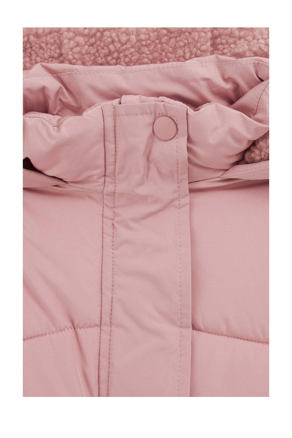 WE Fashion gewatteerde winterjas lichtroze