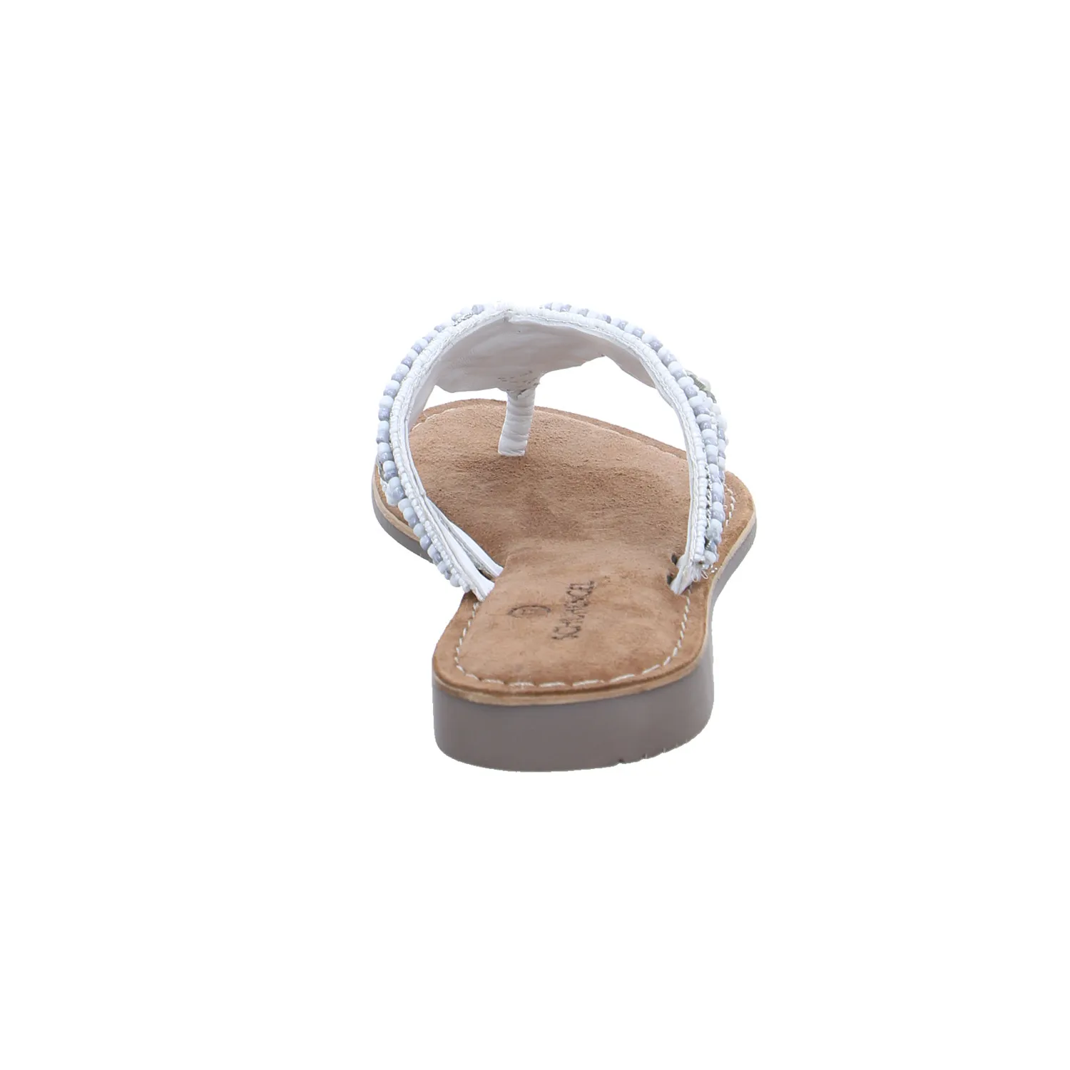 SCHUHENGEL Zehentrenner-FlipFlop Weiss Leder