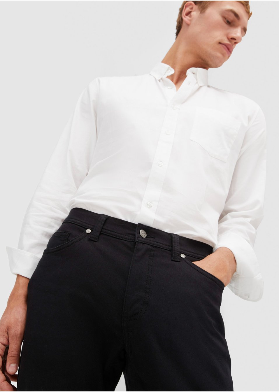 Pantalon extensible Premium Regular Fit, Straight en coton