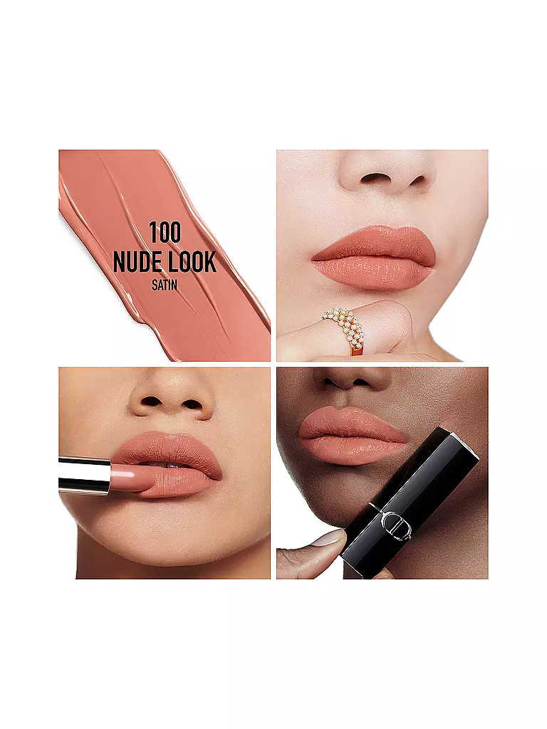 DIOR Lippenstift - Rouge Dior Lipstick Refill (100 Nude Look Satin Finish) camel