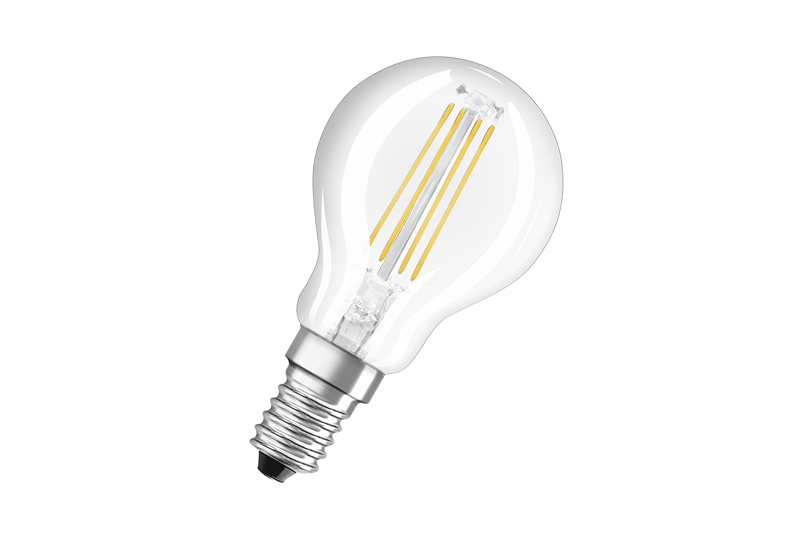 Illum LED-lyspære E14 Klart glass med E14-sokkel og varmhvit lys. Dimbar.
