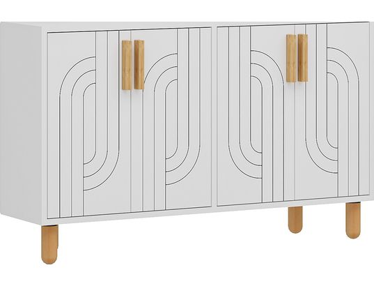 CONCEPT1 - Bahut Rodney blanc 120 x 29,6 x 73,6cm