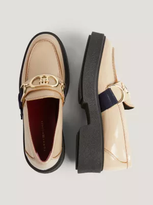 Mocassins plataforma robustos de couro