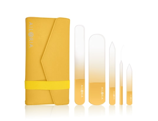 AILORIA - Contour luxe set de limes à ongles dans un étui en similicui...