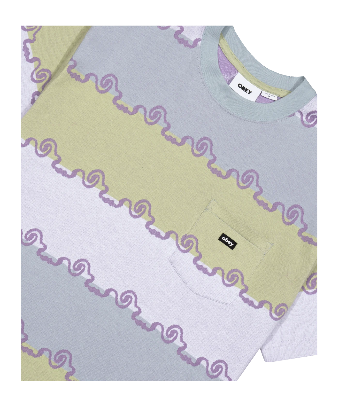 Obey Receptor Jacquard Pocket T-Shirt Weiss