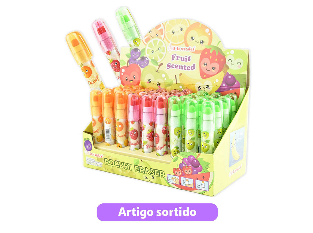 BORRACHA CANETA DO ART AROMA FRUTA MODELOS SORTIDOS