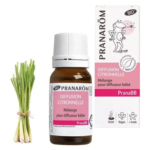 Mistura para Difusão Pranarom PranaBb Organic Lemongrass 10ml