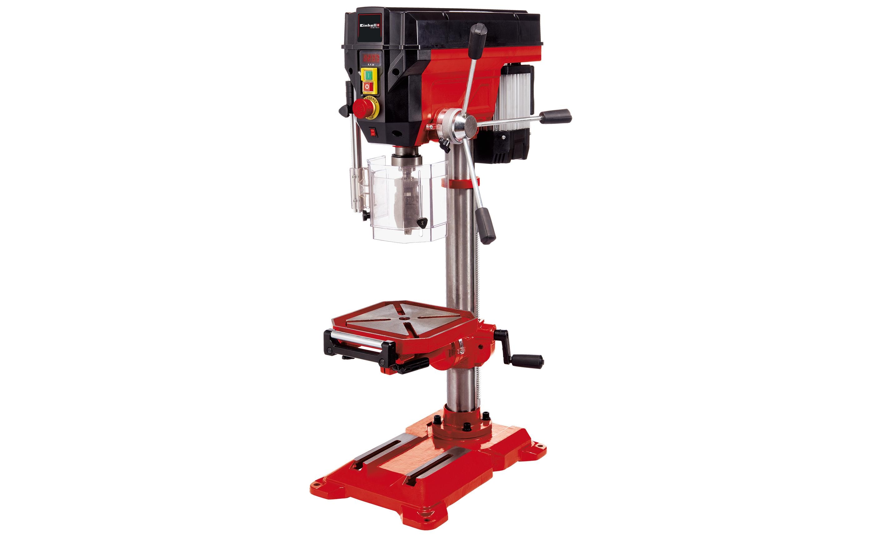 Säulenbohrmaschine TE-BD 750 E<br>Säulenbohrmaschine mit höhenverstell-, neig- und drehbarem Bohrtisch mit Verbreiterung