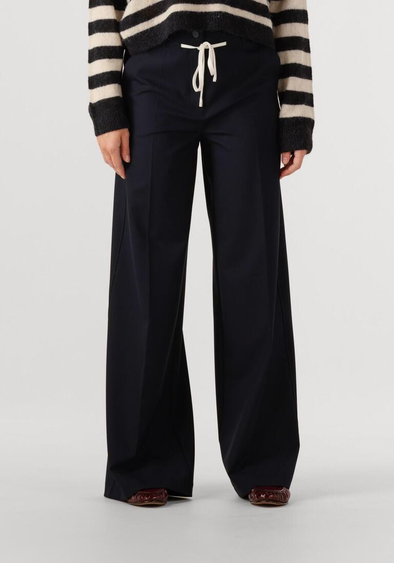 donkerblauwe cambio wijde broek adrienne