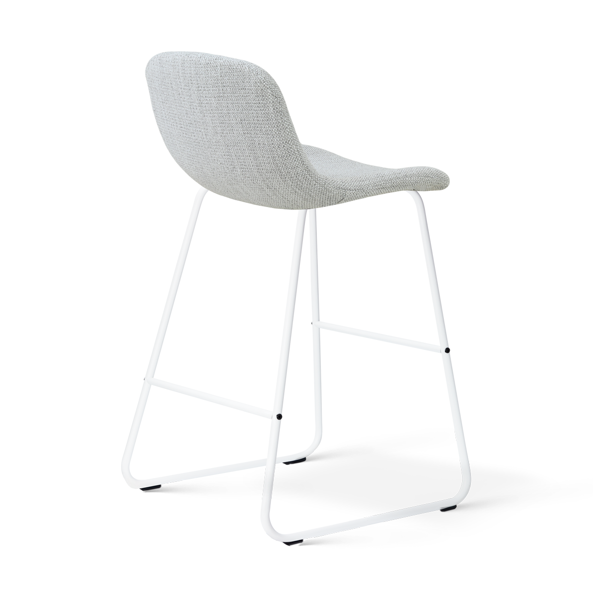Barkruk Nino-Mats wit onderstel grijs melange 65 cm