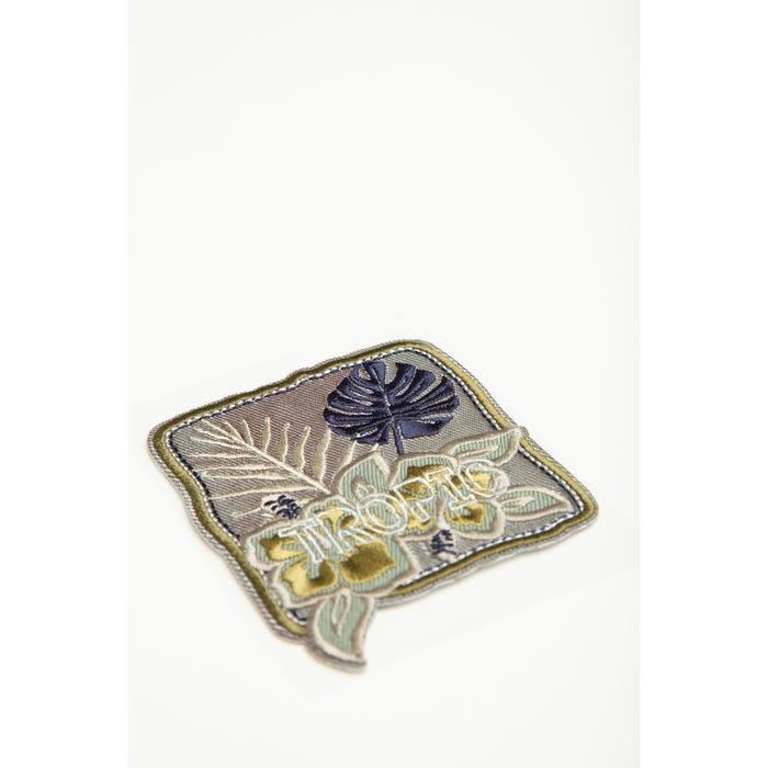 Atelier Veritas-Patch 'tropic' met palmbladen 6,8x8cm
