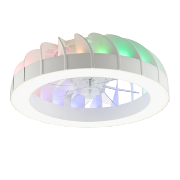 Brilliant plafondventilator Fanora met lamp en RGB functie 30W wit