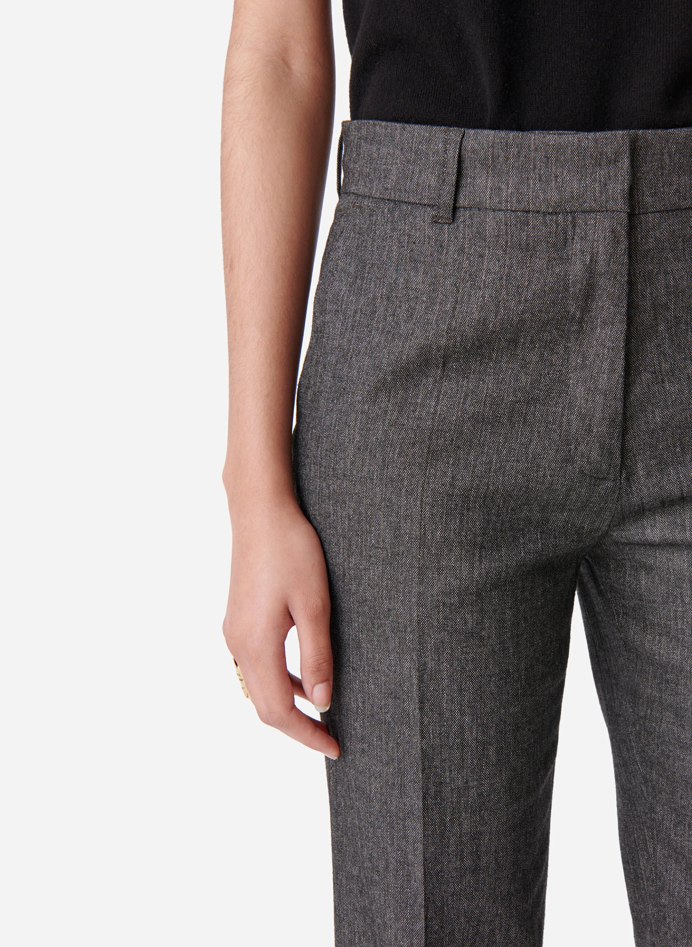 DANDY - Pantalon de tailleur droit rayé | Gris