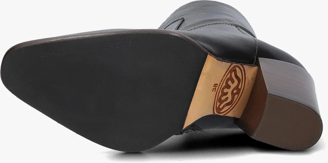 SHABBIES zwarte shabbies enkellaarsjes loju bootie