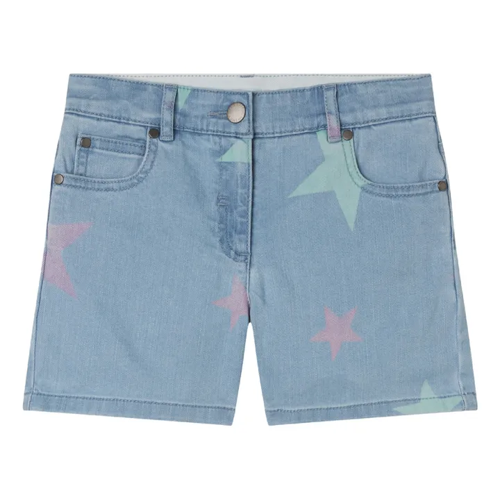 Stella McCartney Kids Short en Jean Etoile | Bleu