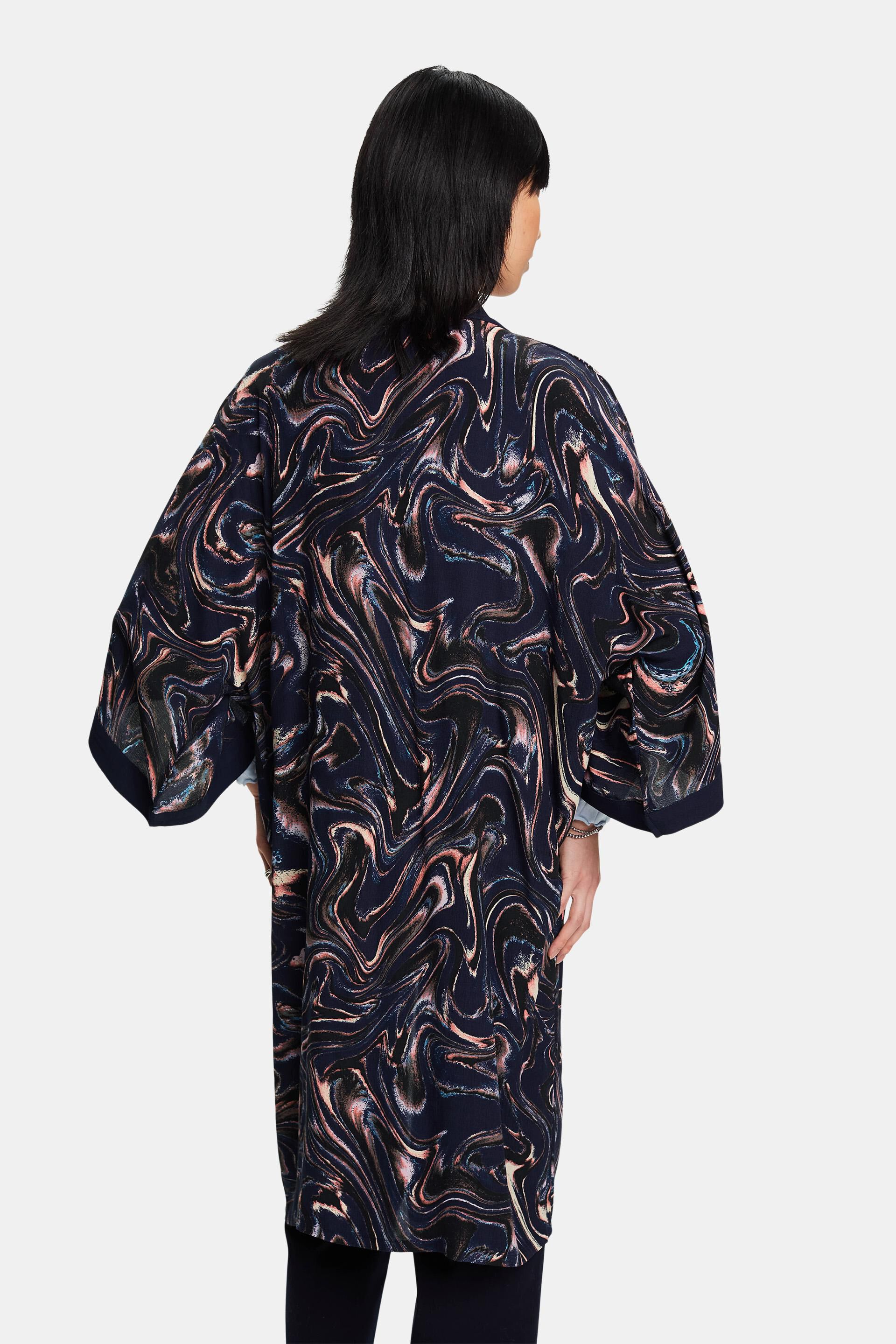 Kimono à motif marbré