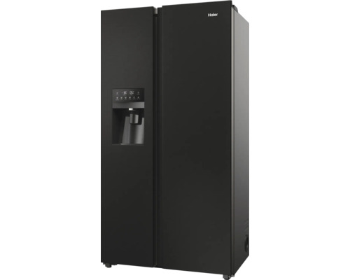 HAIER HSR5918DIPB Side-by-Side koelkast, BxHxD 90,8 x 177,5 x 65,9 cm, koelvak 333 l, vriesvak 178 l, zwart