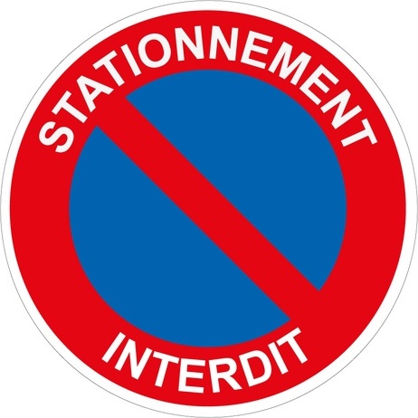 Panneau rond Stationnement interdit Ø 250 mm Aludibond