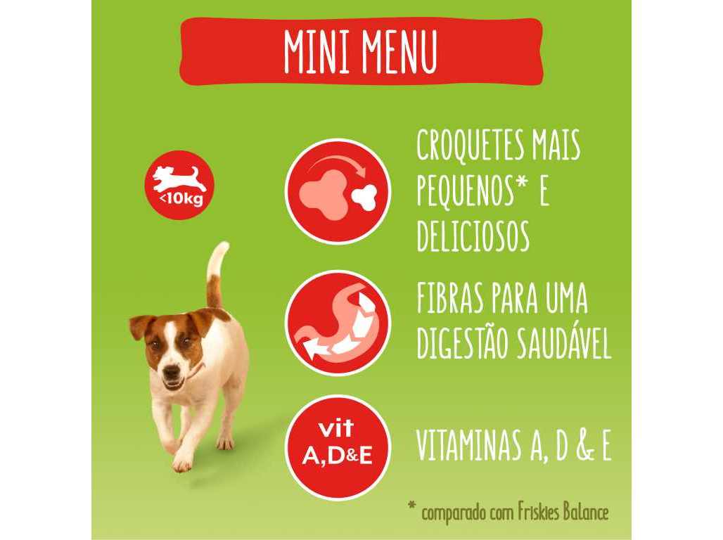 RAÇÃO PARA CÃO FRISKIES MINI MENU VACA 1.5KG