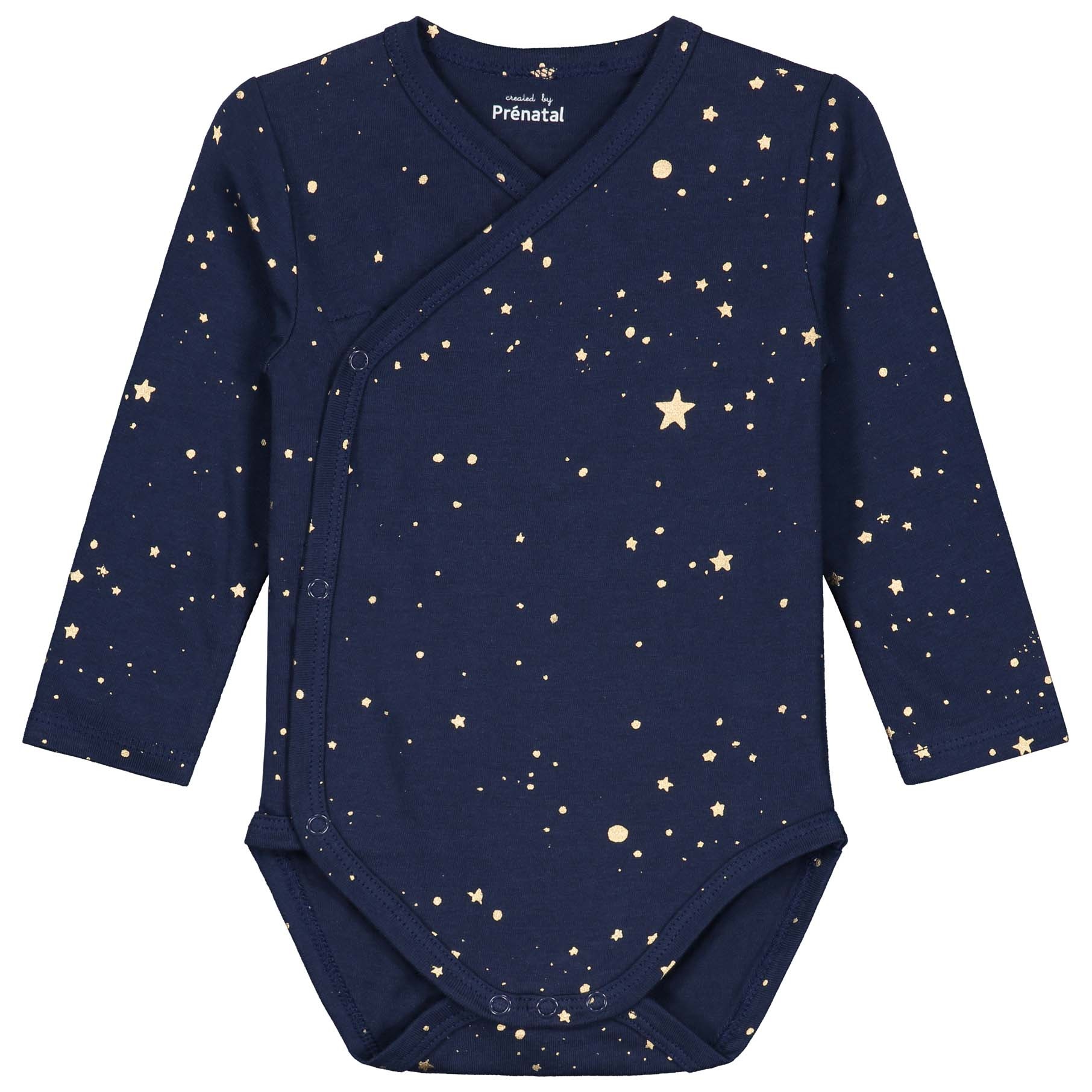 Prénatal overslagromper sterrenprint lange mouwen sterren blauw