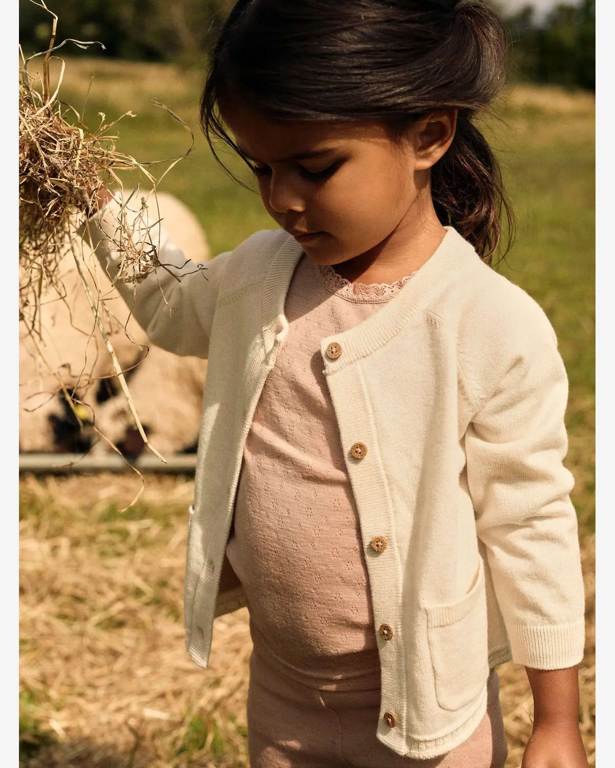 Cardigan i Ull – Turtledove Melange