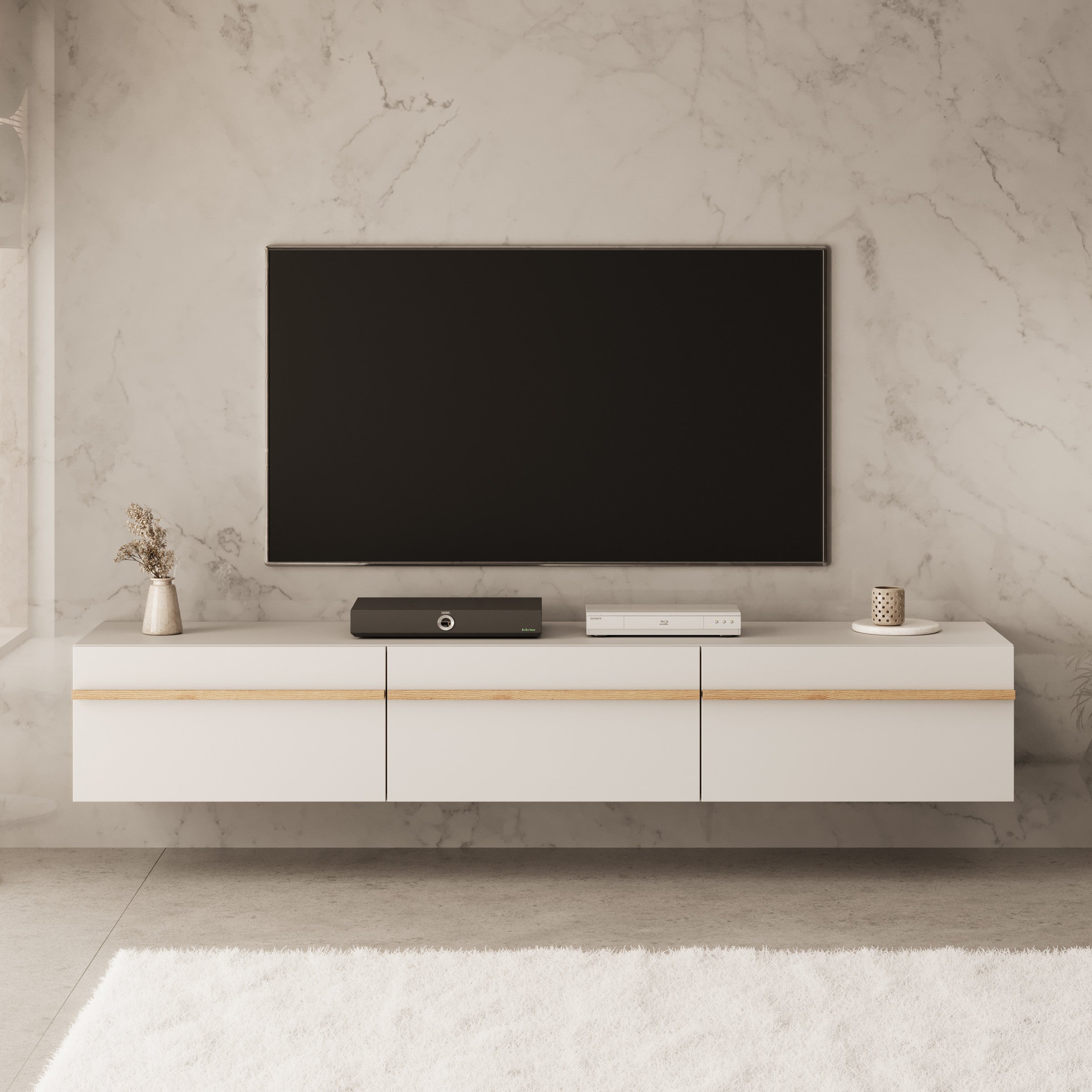 Meubella - TV-Meubel Arda - Beige - 192 cm