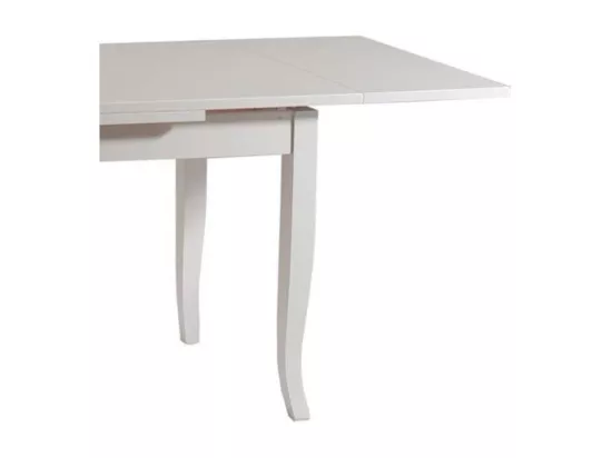 Table à rallonge en bois blanc 140x80 - 220x80 cm - SANTA CROCE