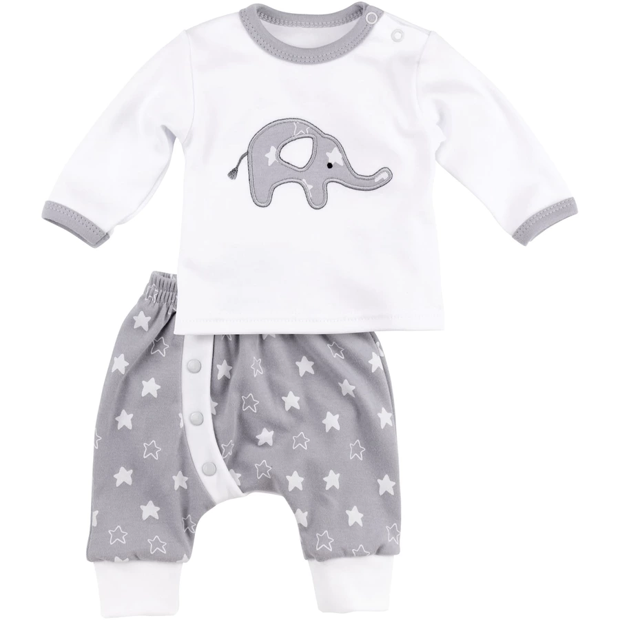 Baby Sweets 2tlg Set Shirt + Hose Little Elephant weiß grau