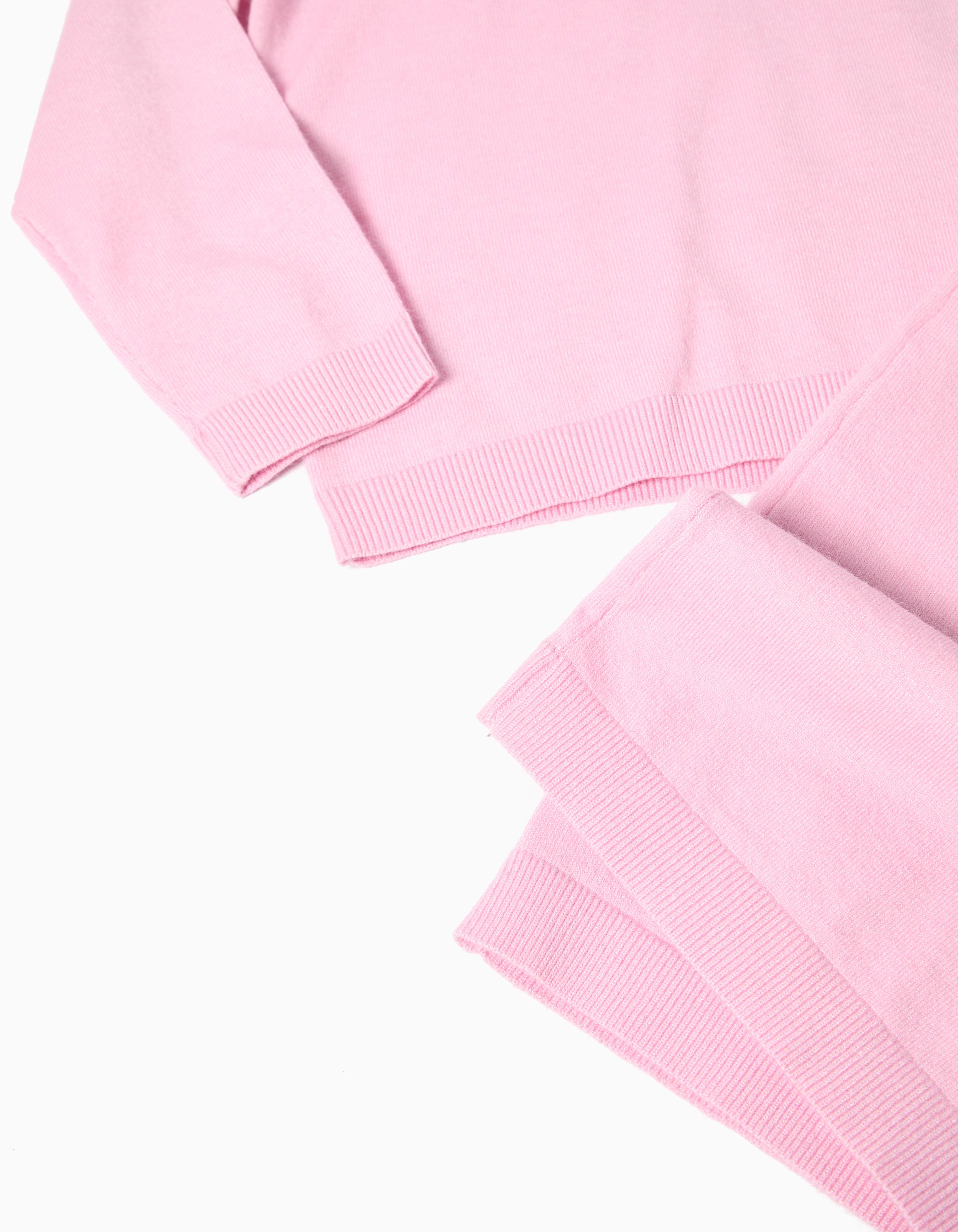 Conjunto Camisola e Calças, Menina, Rosa Claro