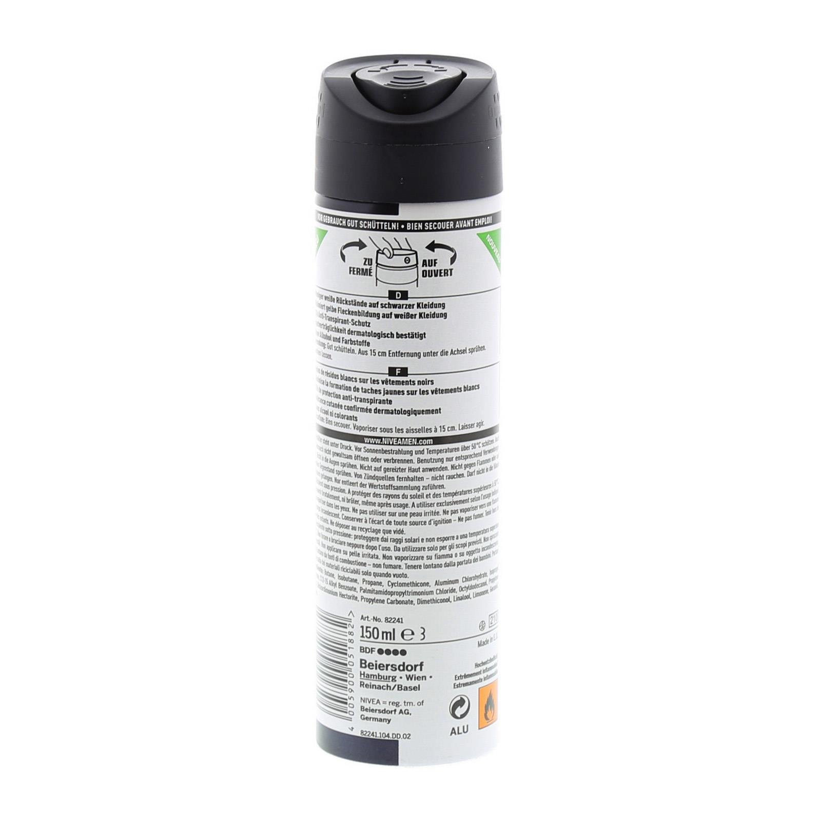 Nivea Men Deo Spray Invisible Black and White
