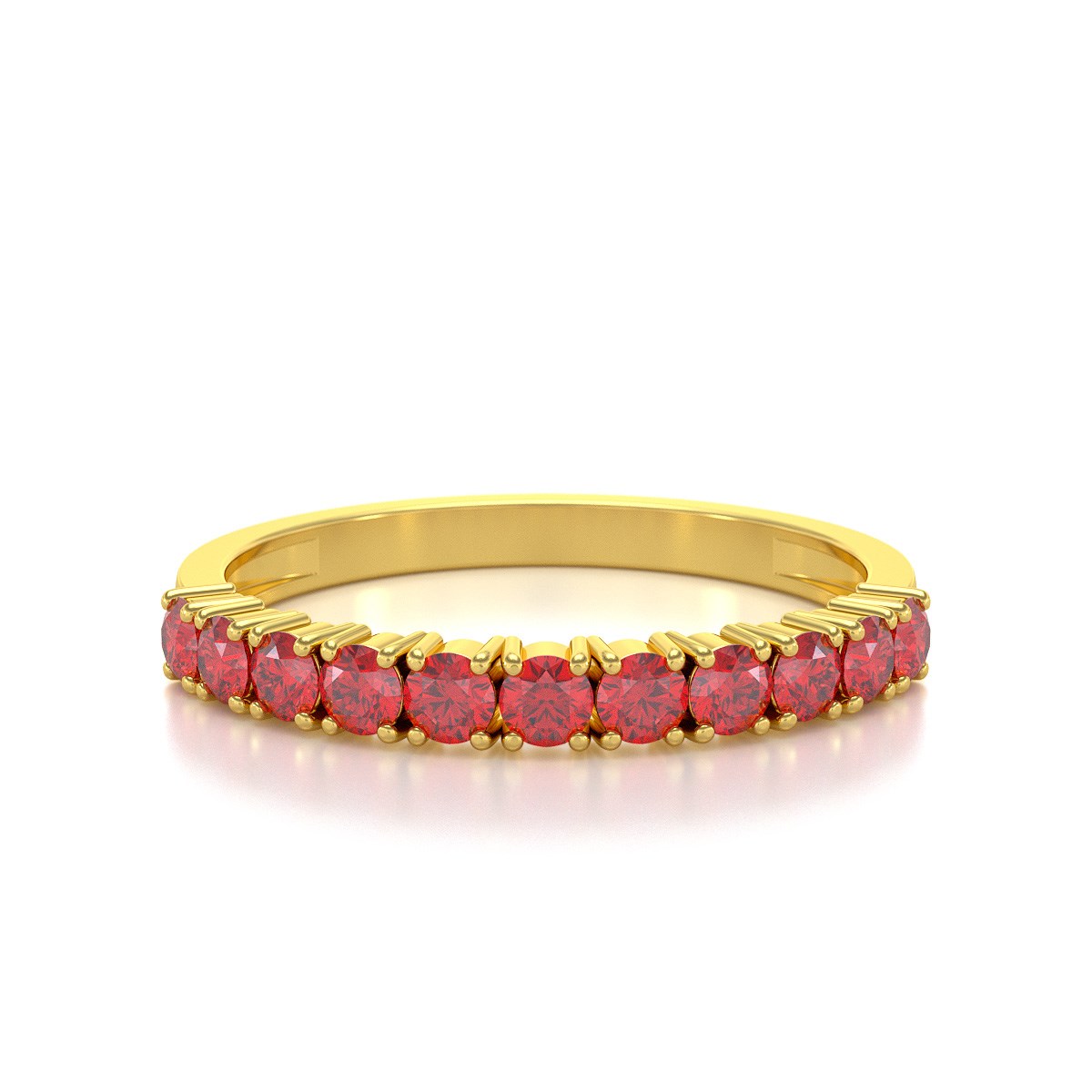 Bague ADEN Or 585 Jaune Rubis 1.64grs