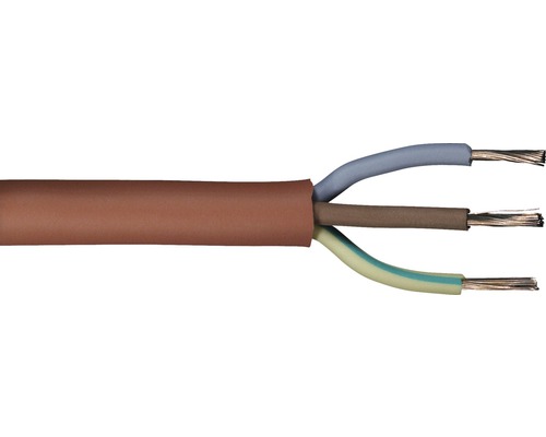 Siliconen slangkabel SIH-J 3x1,5 mm² roodbruin, per meter / siliconen kabel