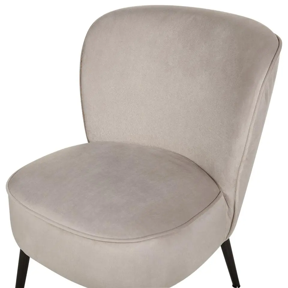 VOSS - Fauteuil - Taupe - Fluweel