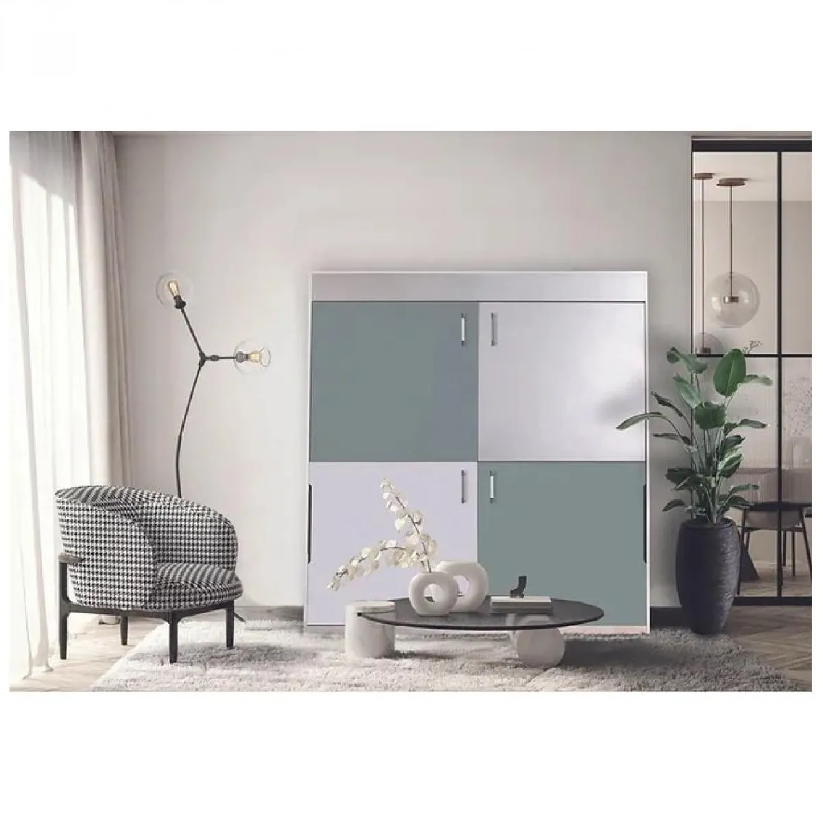 Inside 75 Melamix Duo - 80x190 cm - Blanc/Vert Fjord