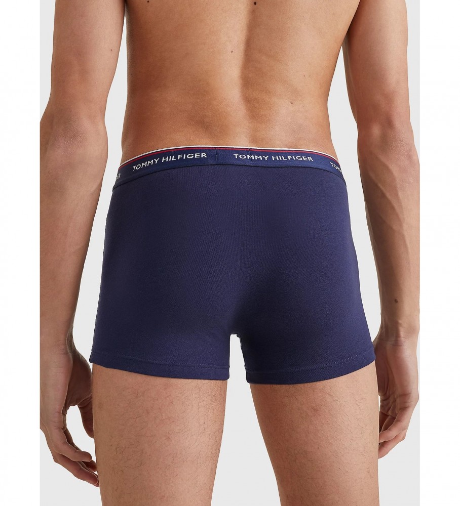 Pacote com 3 cuecas boxer Tommy Hilfiger Premium Essential na cor azul marinho